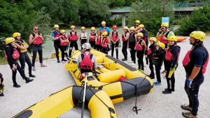 Inštruktáž raftingu AAC tour na rieke Soča